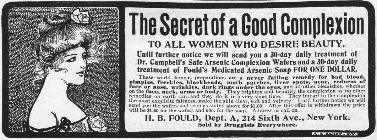 Ad For Fould's Complexion Wafers