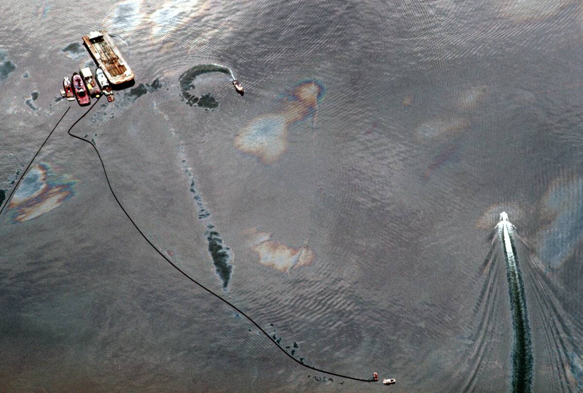 Aerial View of Exxon Valdez Oil Spill