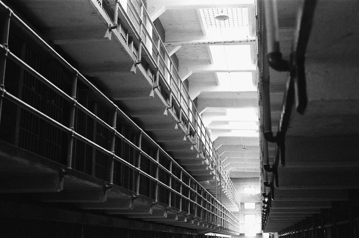 Alcatraz Island and prison in San Francisco Bay. September 1979