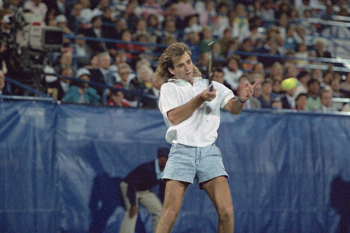 Andre Agassi Hitting Forehand
