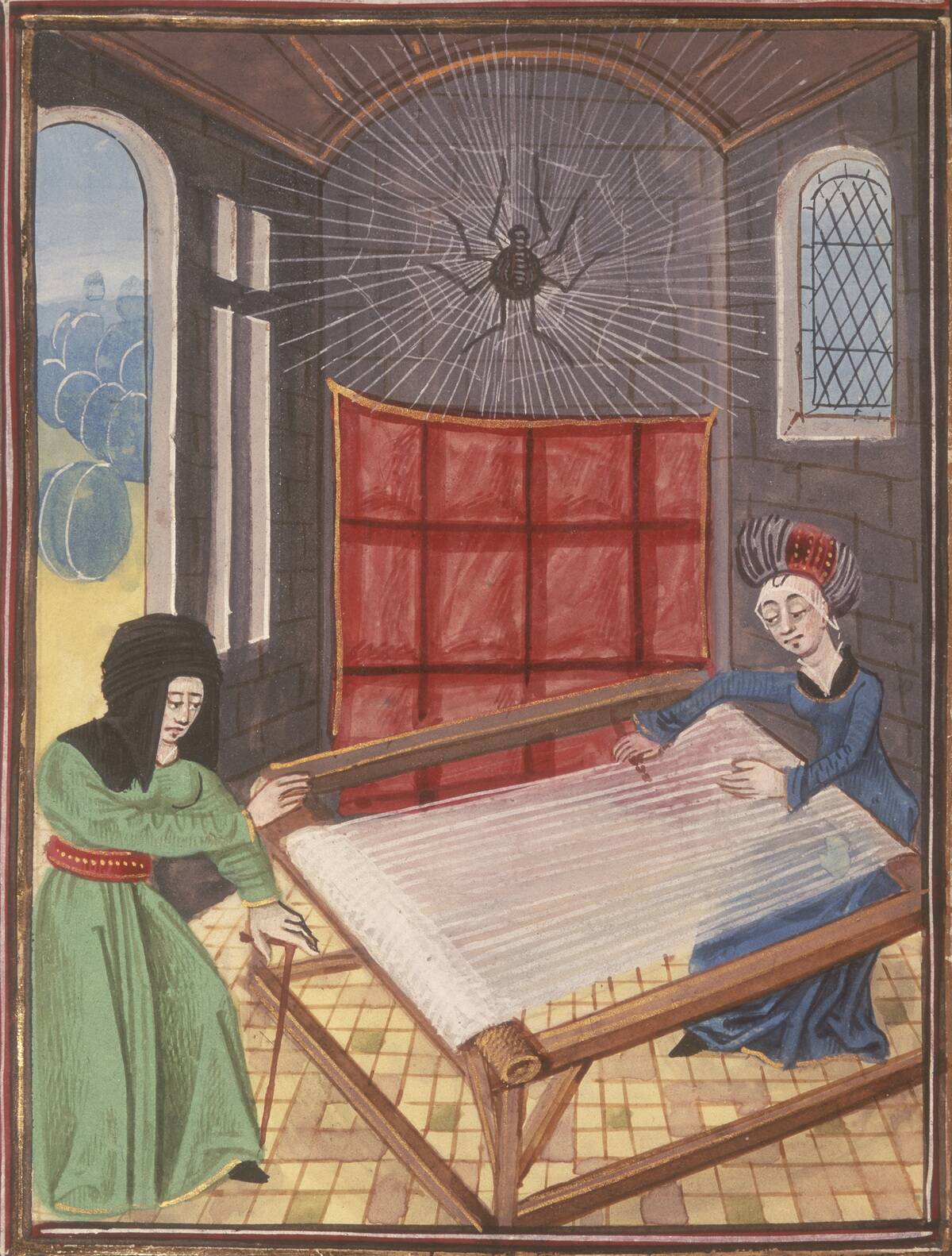 Arachne At Her Loom