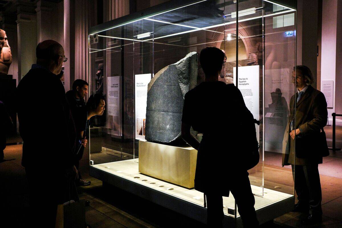 BRITAIN-EGYPT-FRANCE-ARCHAEOLOGY-ROSETTA STONE