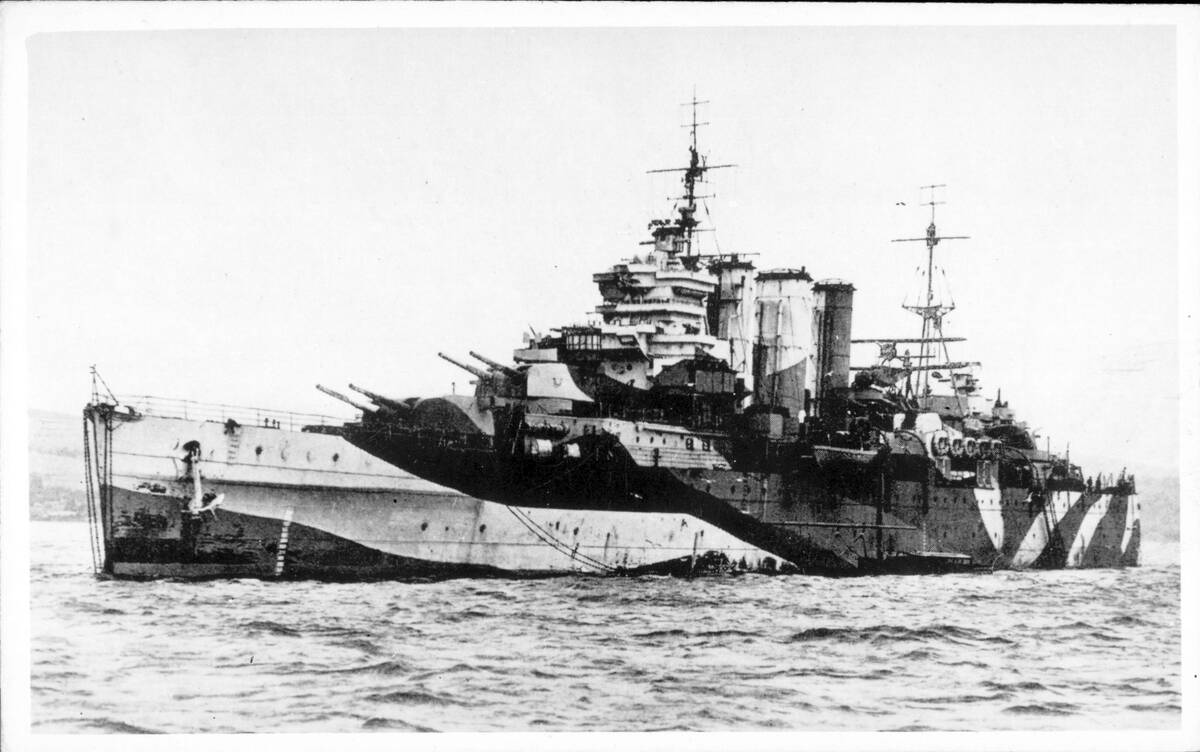 British Royal Navy Battleship HMS Sussex