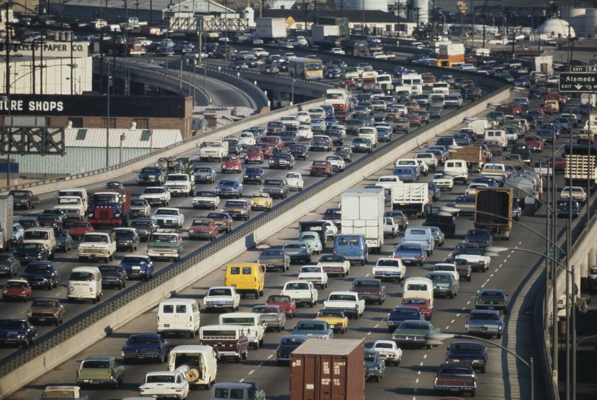 Car Traffic On Highway, Santa Monica