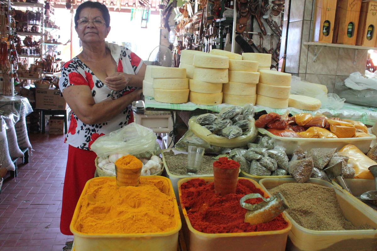 Cheese & Spice Vendor At Municipal Public Market