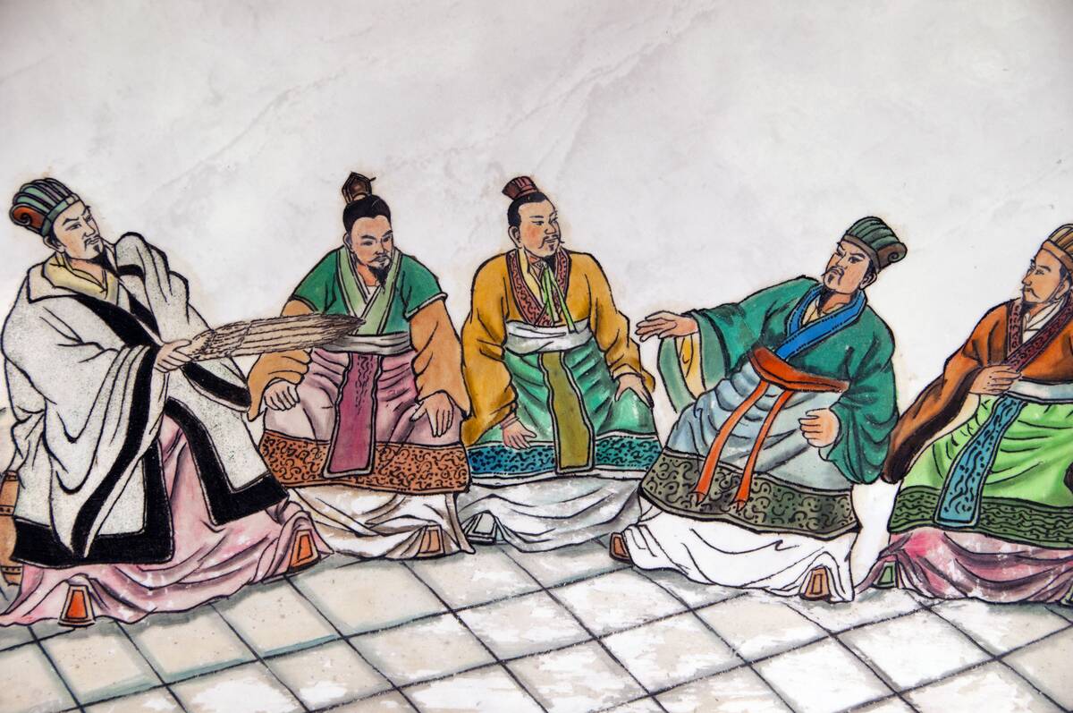 China: Scenes from 'The Romance of the Three Kingdoms, Wuhou Ci (Wuhou Ancestral or Memorial Hall), Chengdu, Sichuan Province