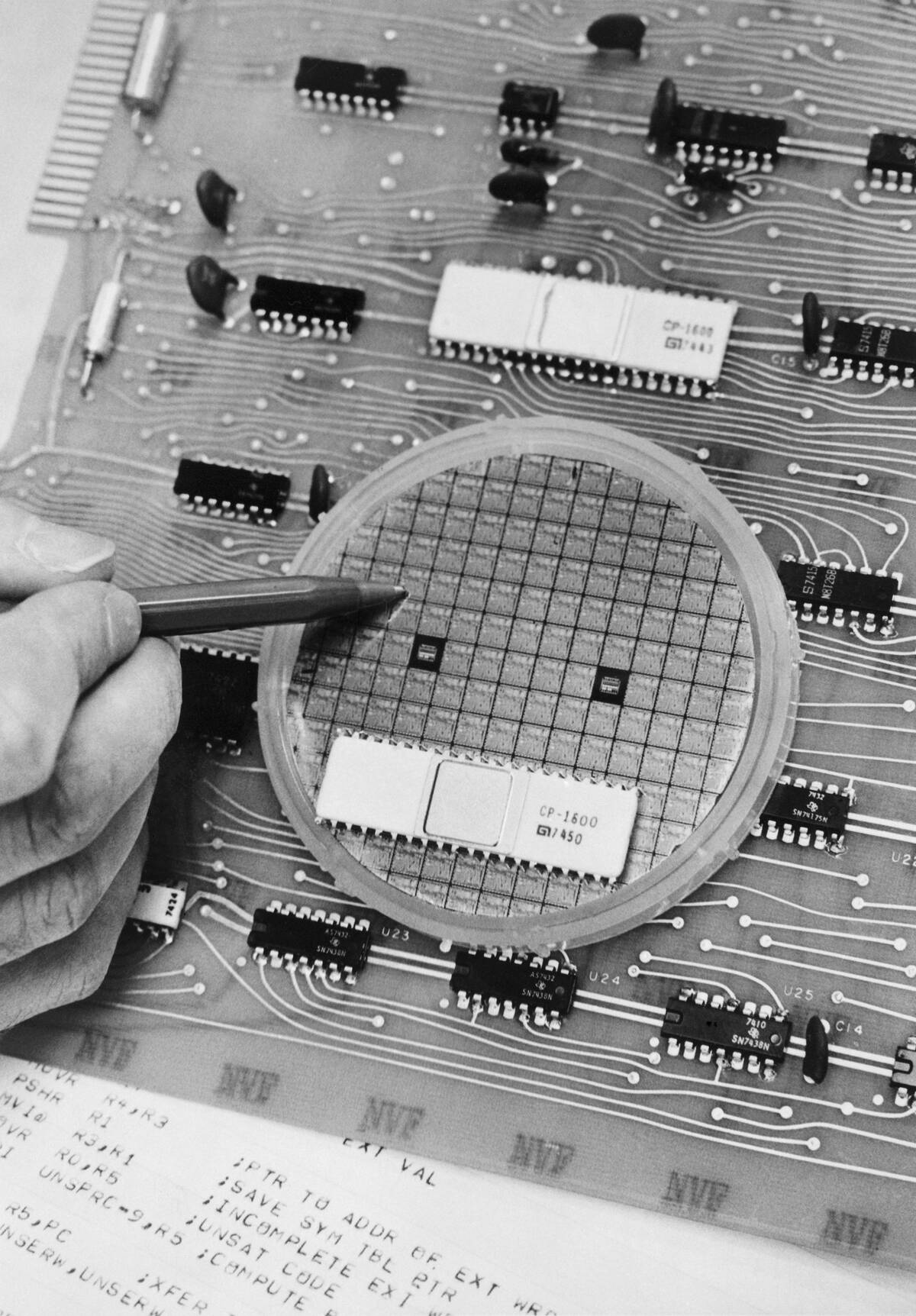 Close up View of Microprocessor Chip
