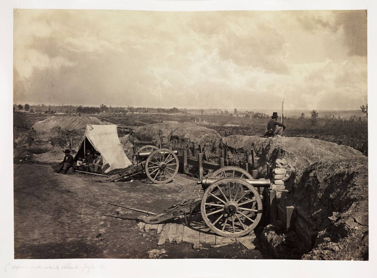 Confederate defensive works around Atlanta, Georgia, 1864.