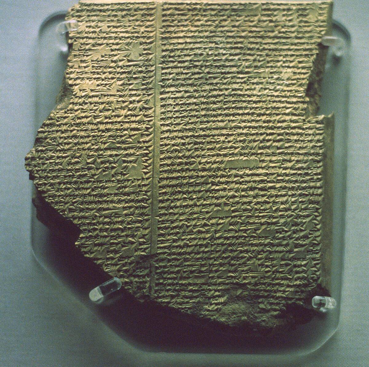 Cuneiform tablet relating part of the Epic of Gilgamesh, Neo-Assyrian, 7th century BC.