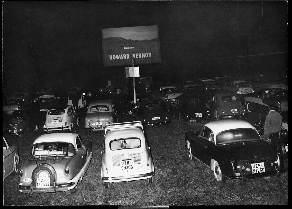 Drive-In-Kino, Zürich Giesshübel, 1960