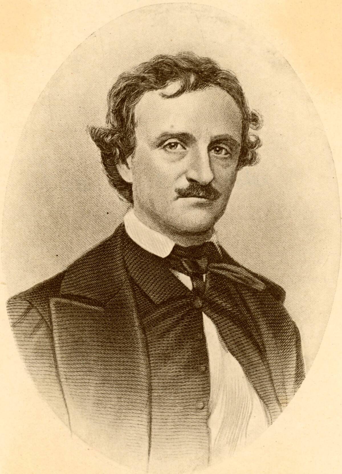 Edgar Allan Poe (1809-1849) American story writer and poet, born at Boston, Massachusetts. Author of Gothick stories of the macabre, mysterious and weird.