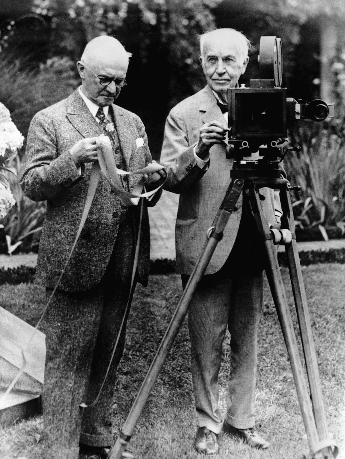 Edison and Eastman Operating Movie Camera