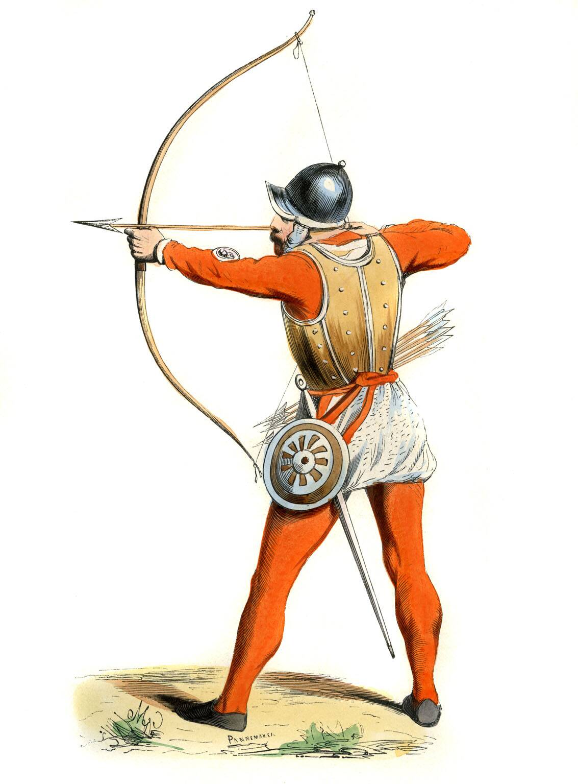 English archer of 15 th century in 14th century