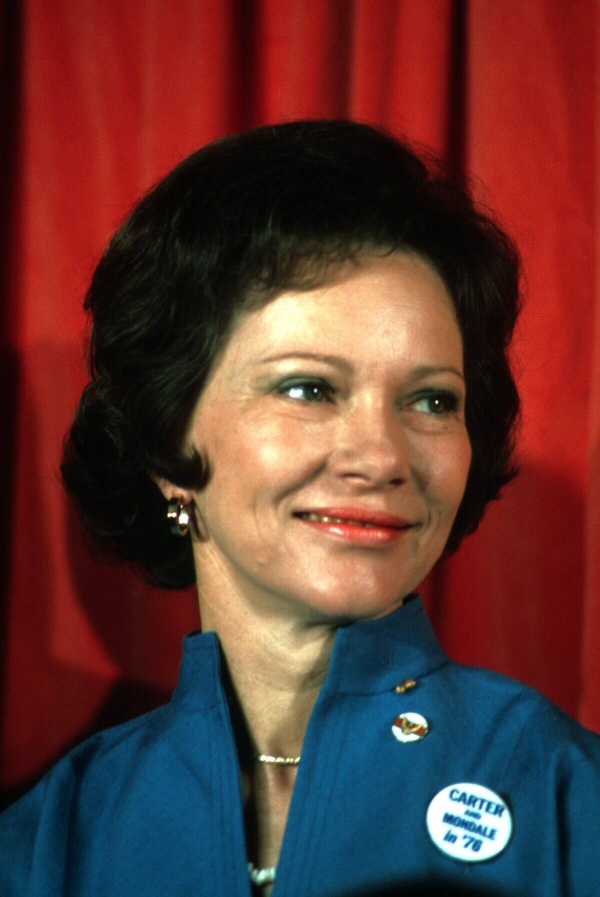 First Lady Rosalynn Carter Posing For A Photo