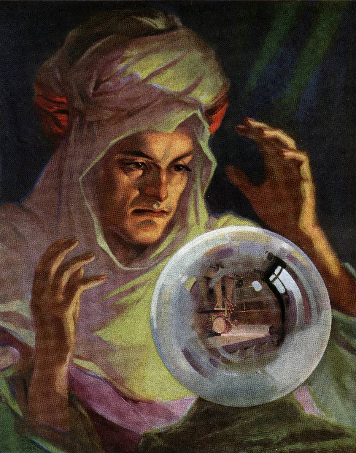 Fortuneteller And Crystal Ball