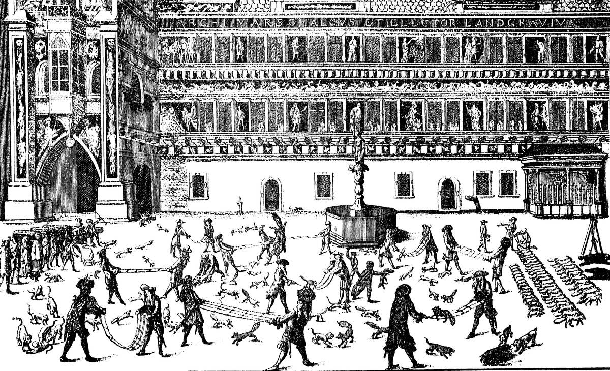 Fox tossing was a competitive blood sport popular in parts of Europe in the 17th and 18th centuries.