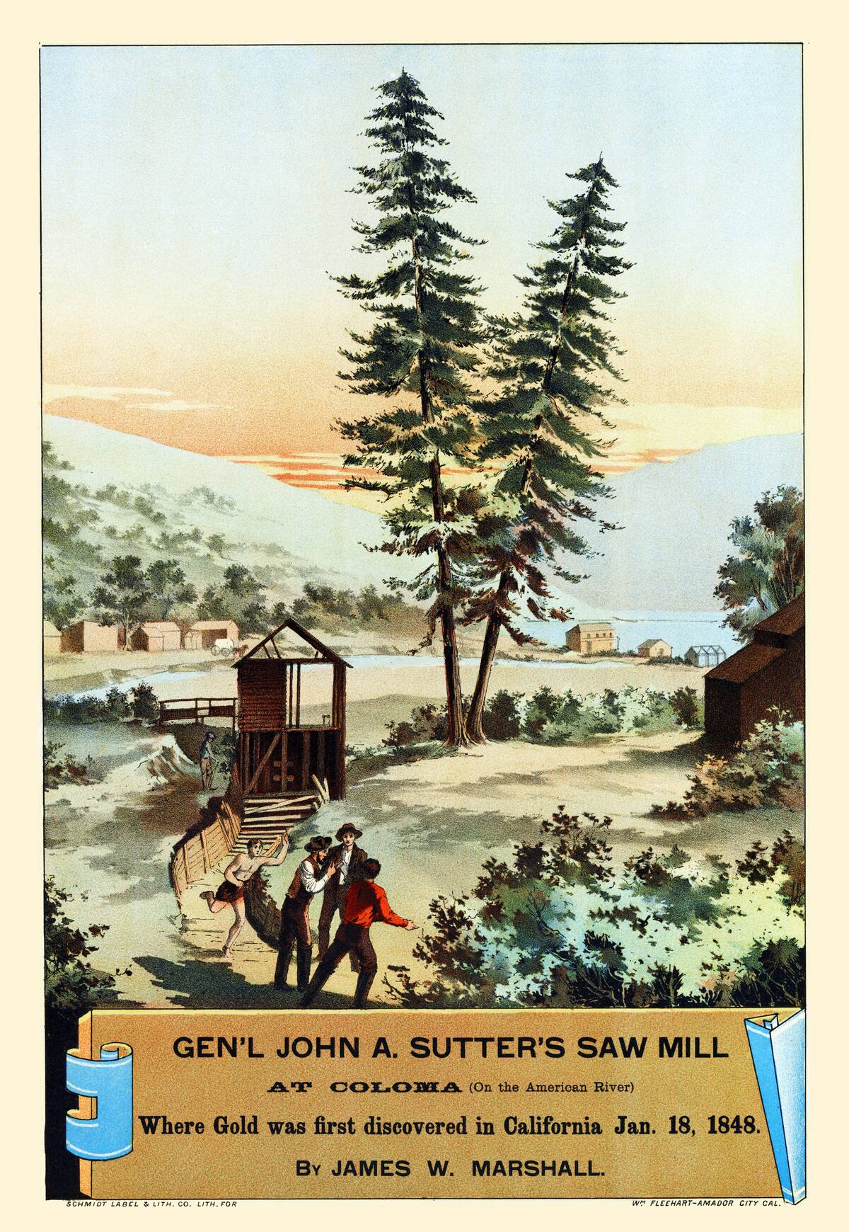 General John A. Sutter's saw mill at Coloma