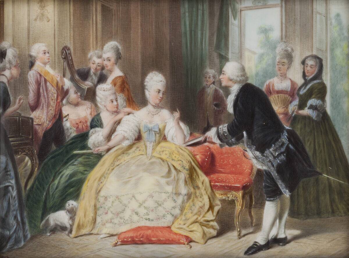 Gluck Hands Queen Marie Antoinette The Score Of His First Opera