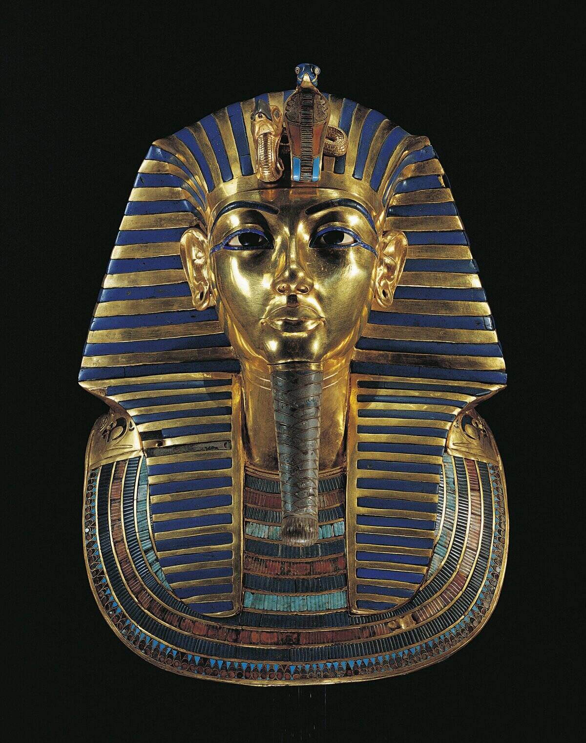 Golden funerary mask of Tutankhamun