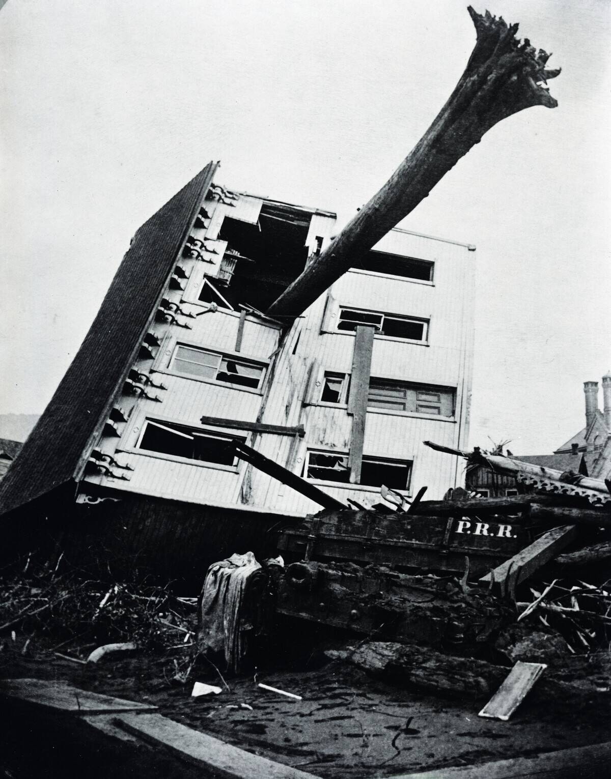 House destroyed by flood