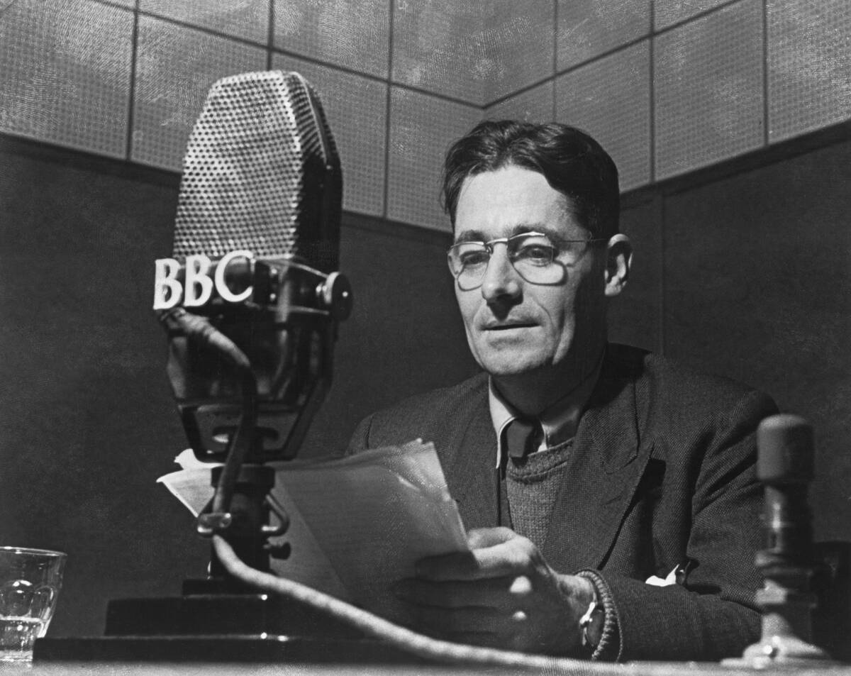 Howard Walter Florey Reading Off Papers