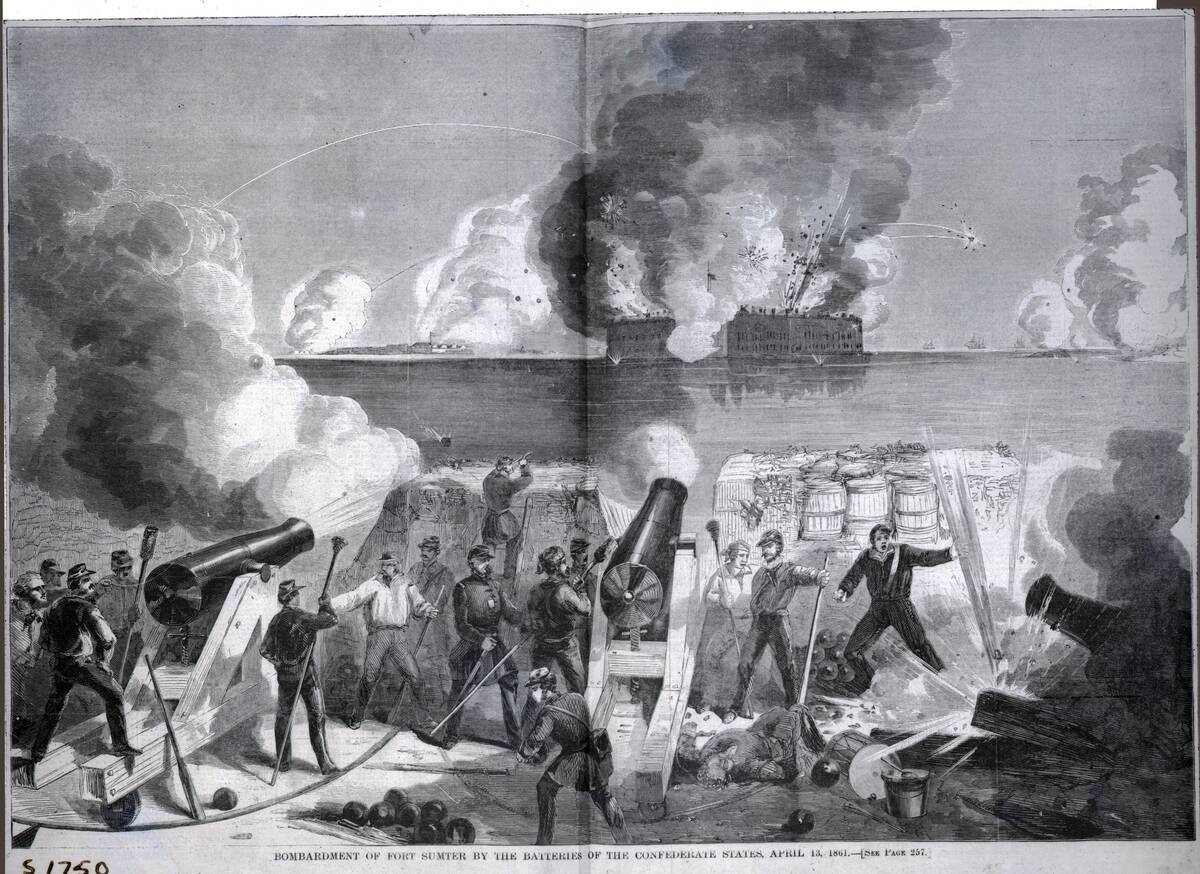 Illus/Fort Sumter Under Attack/Civil War