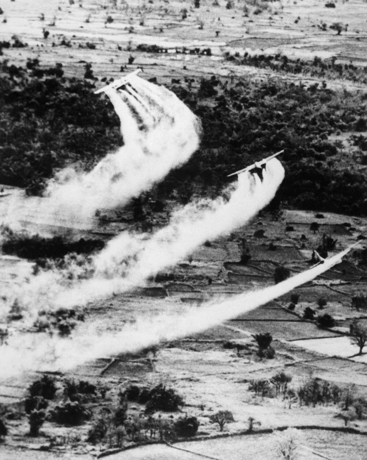 Jets Spraying Herbicides in Cambodia