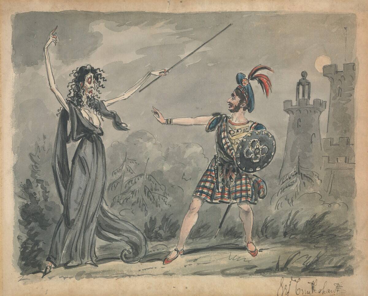 Macbeth and the Witch.