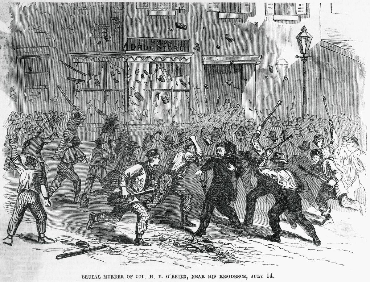 Man Being Beaten in New York City Street