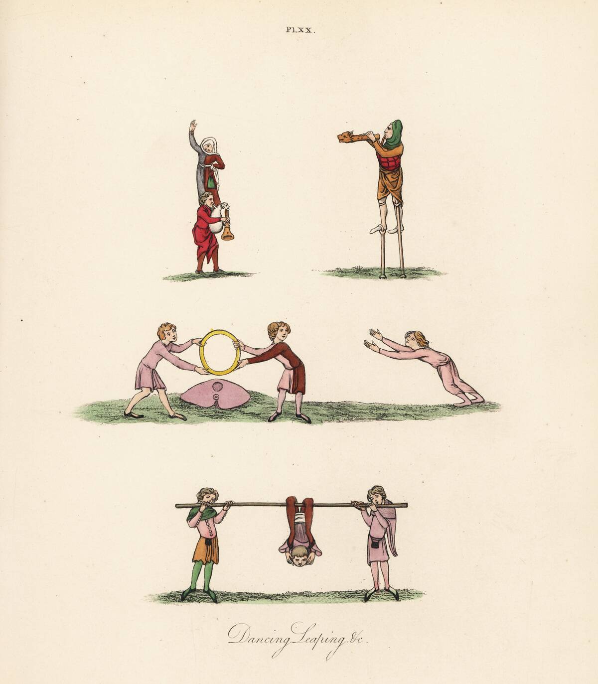 Medieval dancers and performers