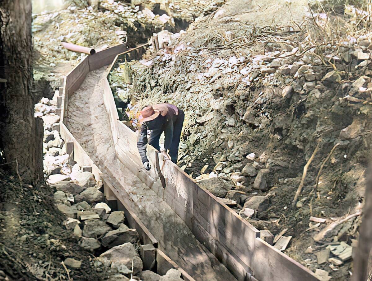 Mining Gold With Sluice