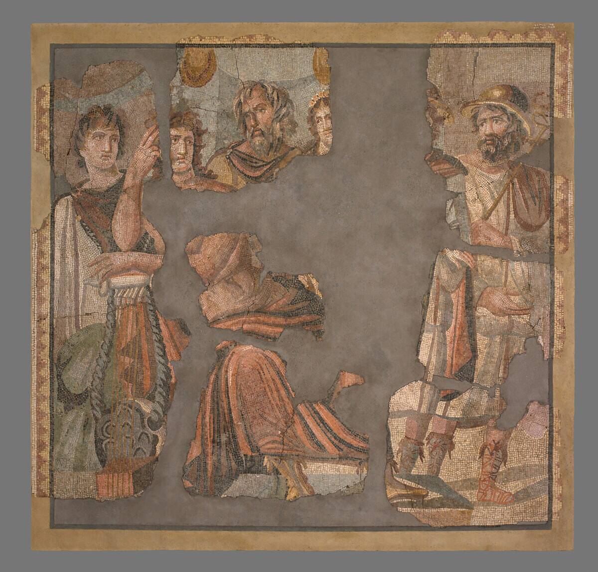 Mosaic Floor With Achilles And Briseis
