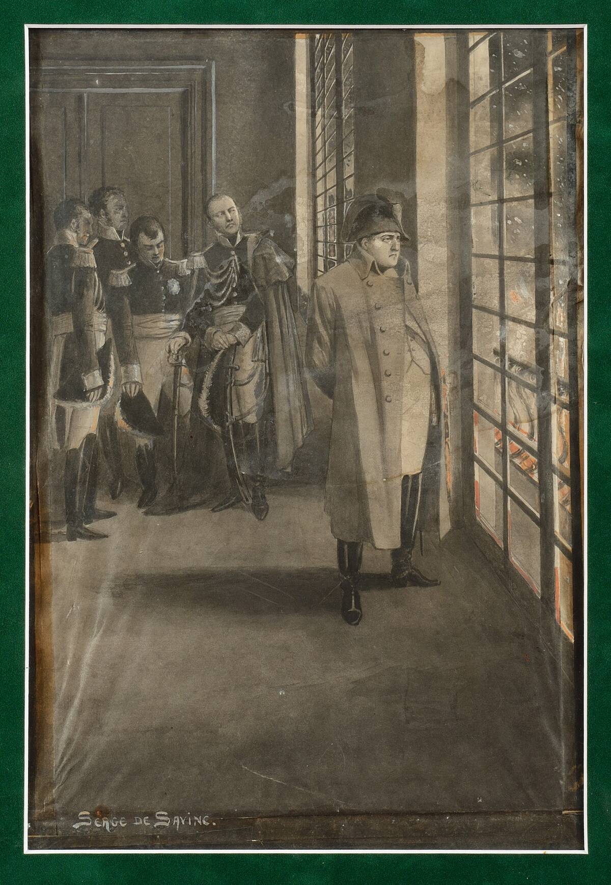 Napoleon And His Staff In The Kremlin Before The Burning Moscow