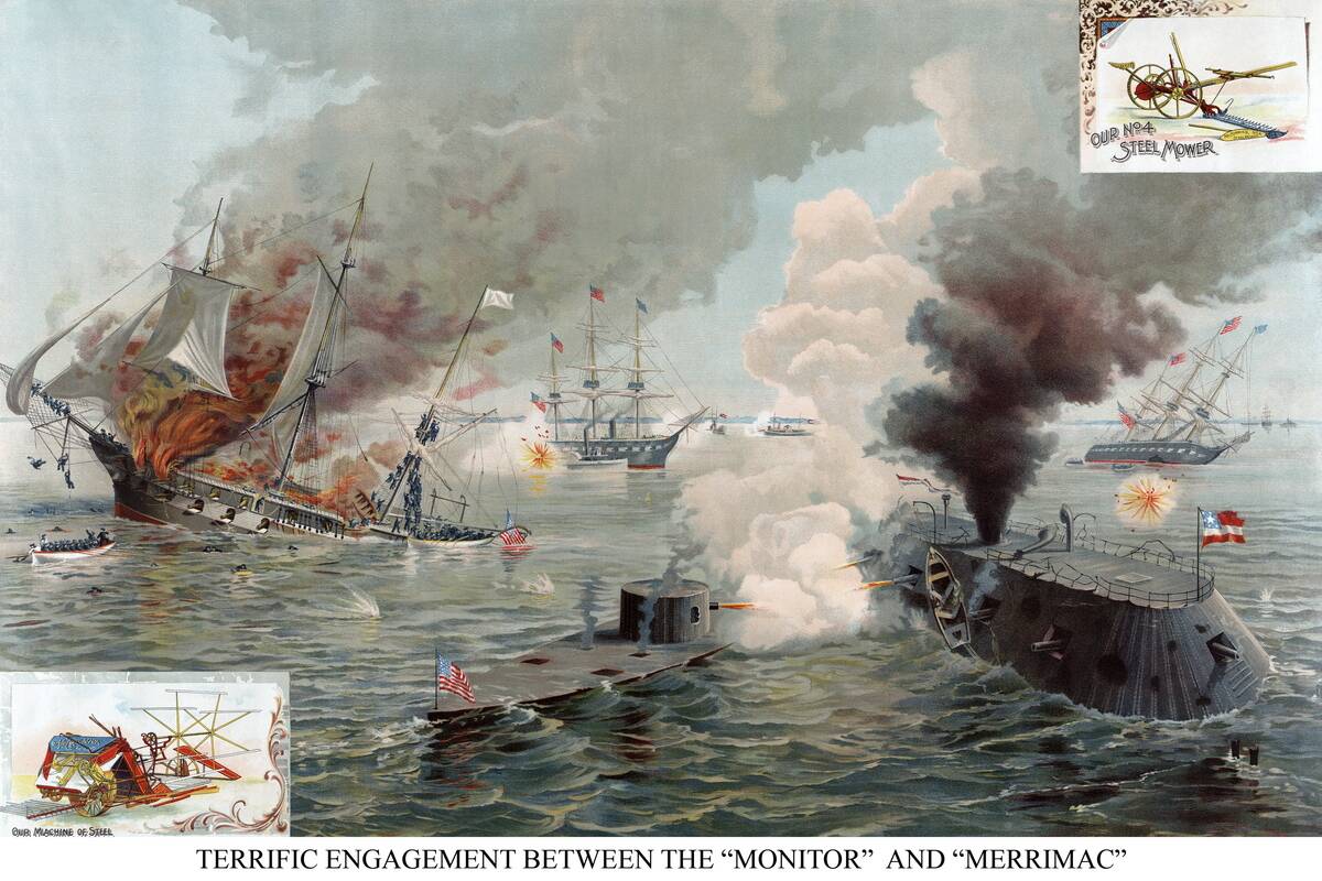 Naval Engagement of the Monitor & Merrimack or the Battle of Hampton Roads