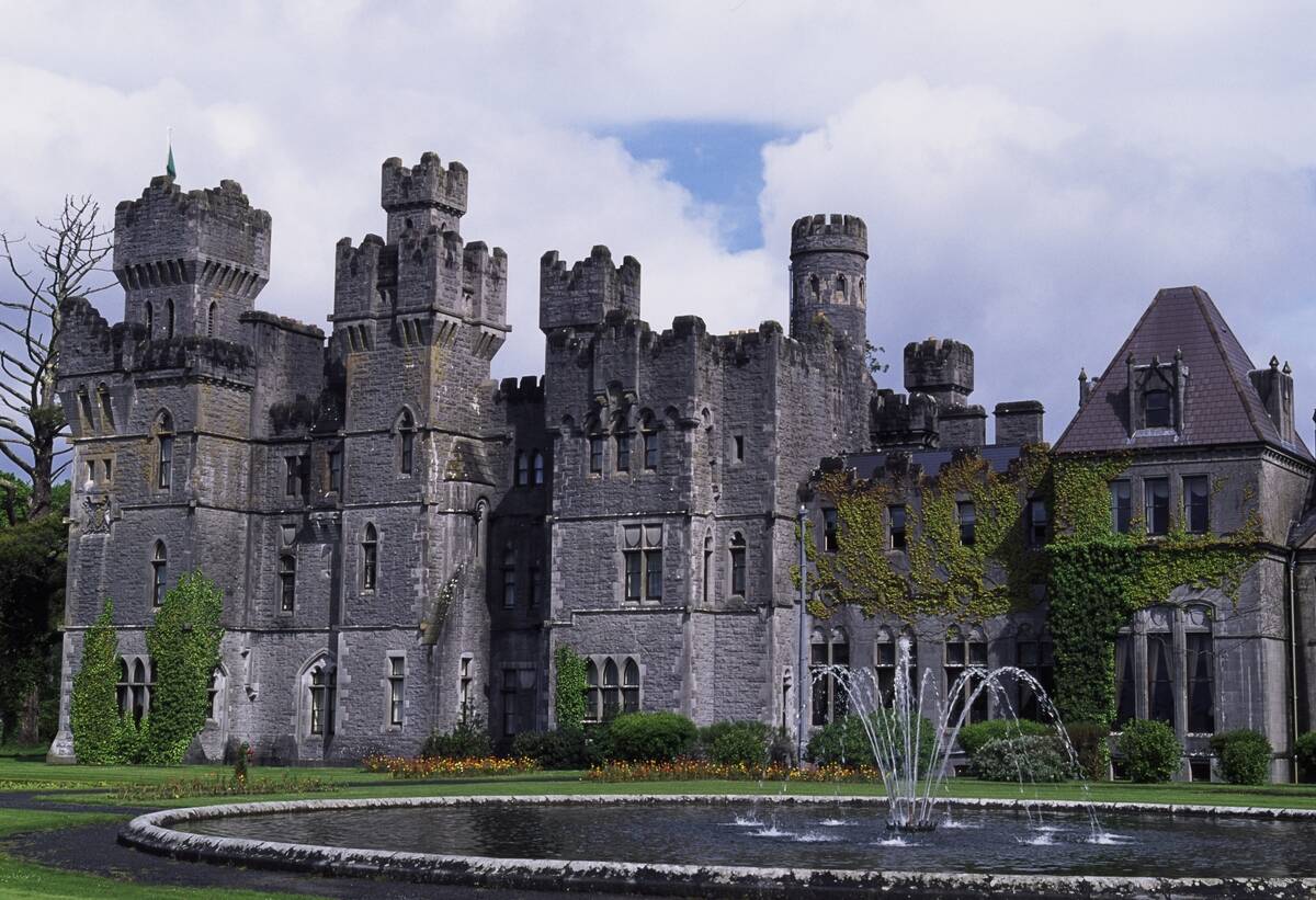 Neo-Gothic Ashford Castle in County Galway