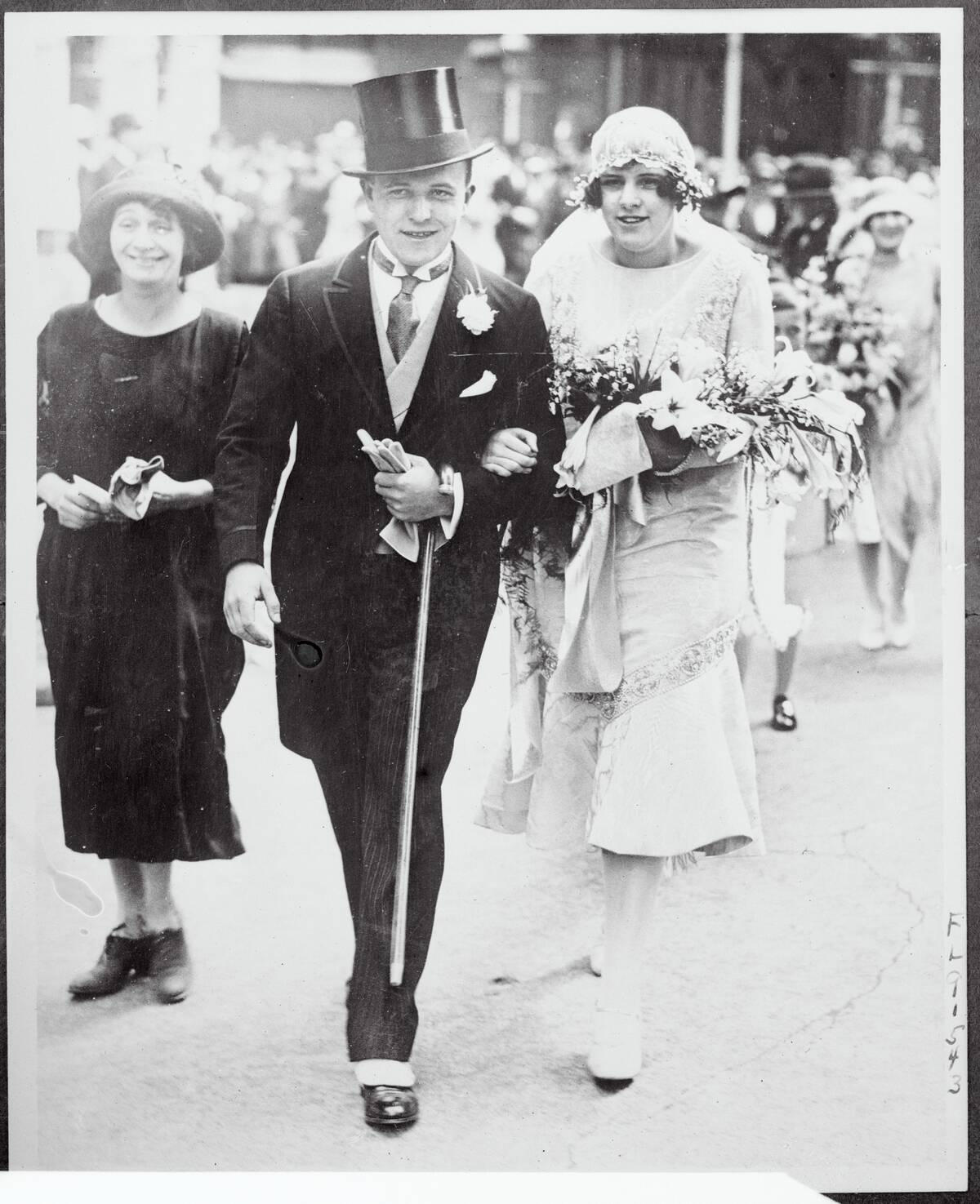 Norman Bailey Woolworth and Bride Leaving the Church