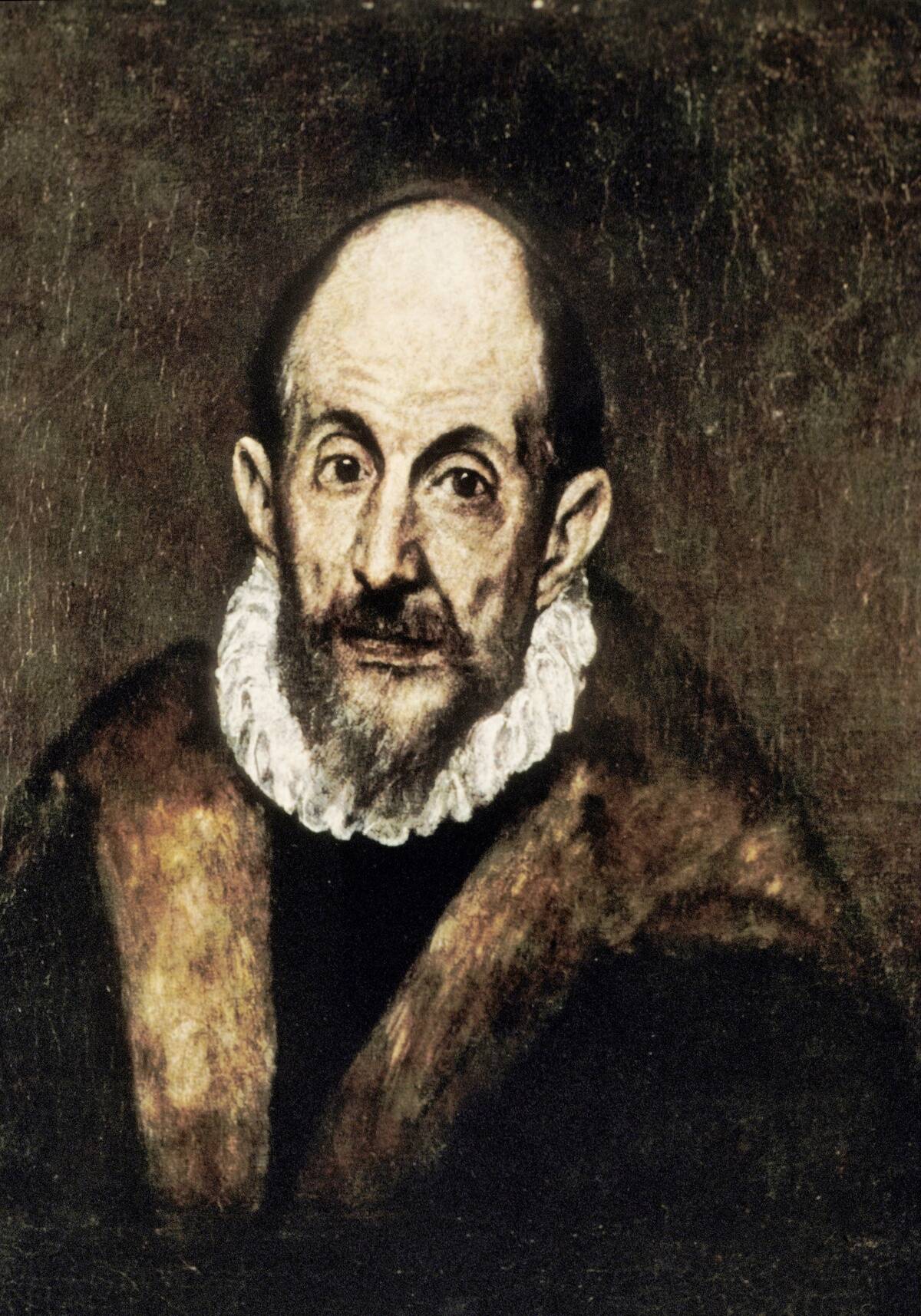 Paintings El Greco (Dominico Theotocopuli) 1541 - 07.04.1614 Painter, Greece / Spain self-portrait - around 1610/1612