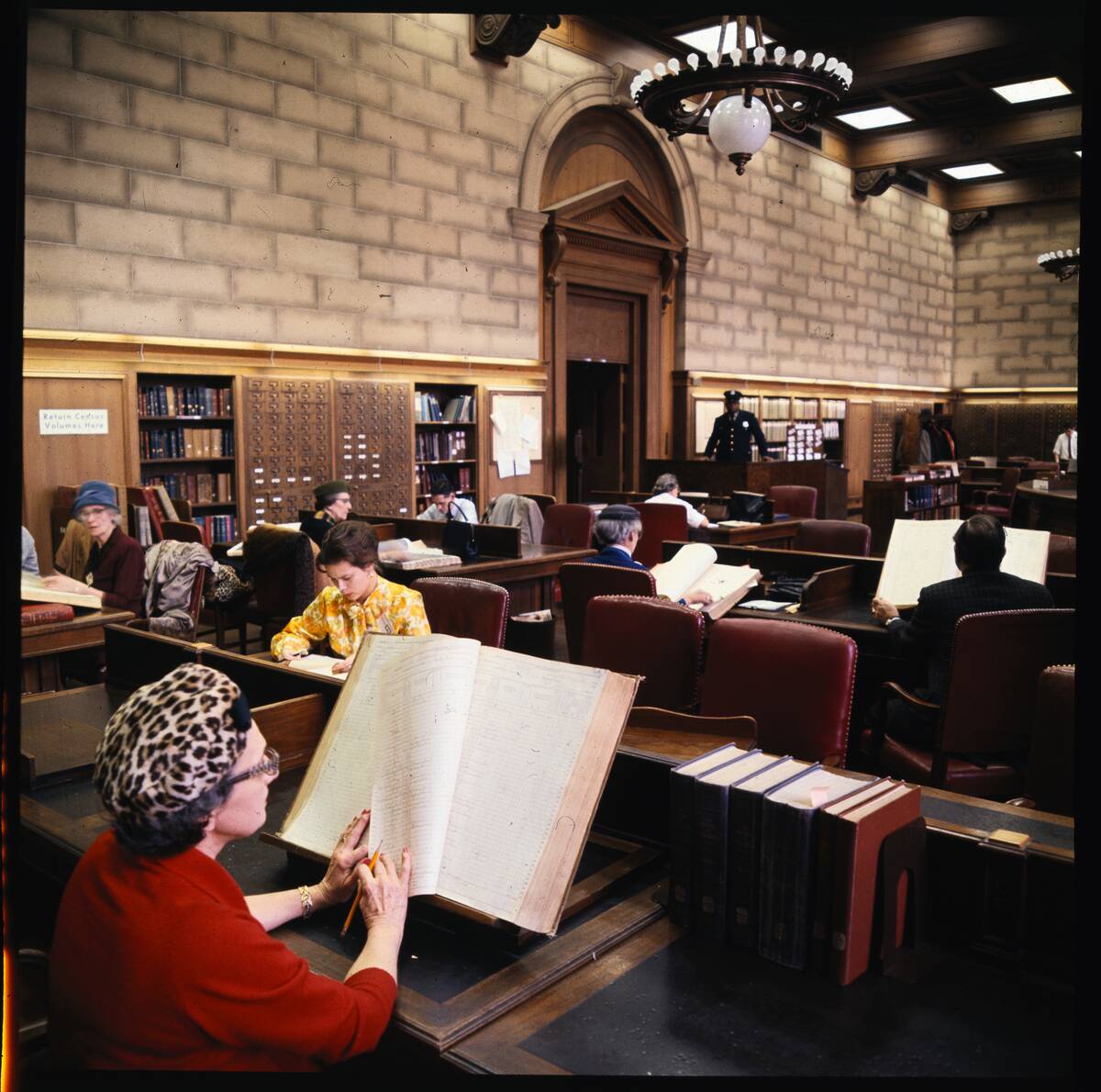 People Researching Documents at National Archives
