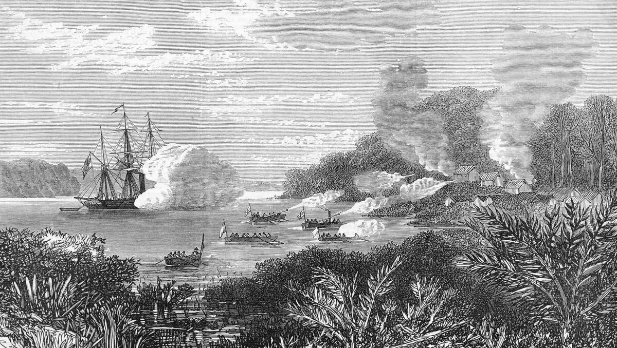 Pirate Stronghold Being Destroyed