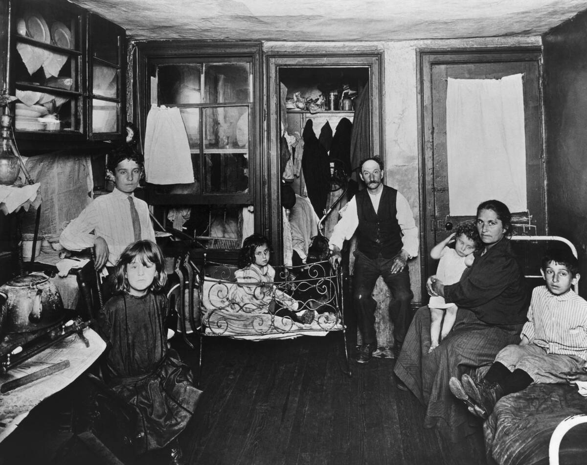 Poor Family in Room of Tenement Apartment