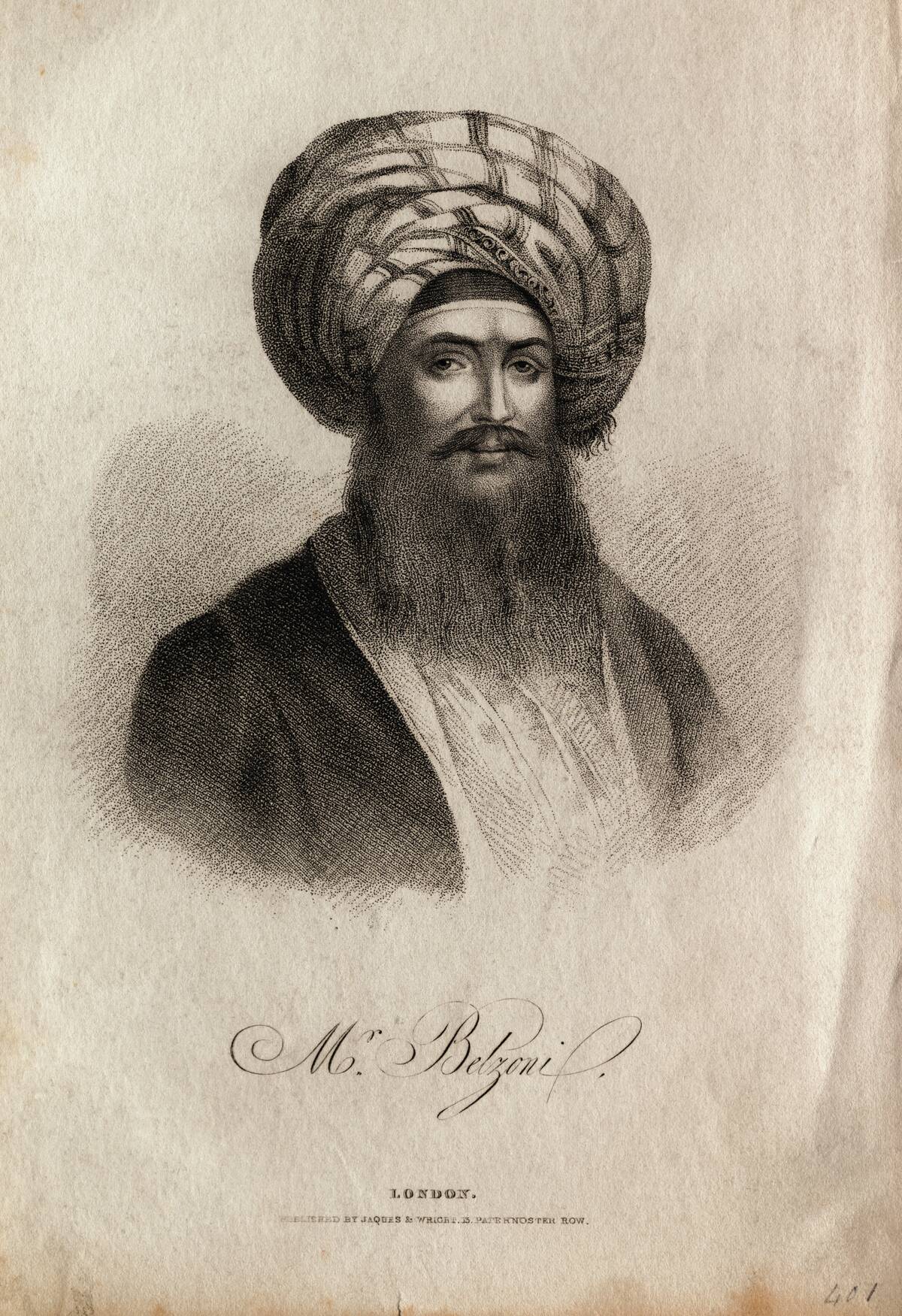 Portrait of Italian Archaeologist Giovanni Battista Belzoni