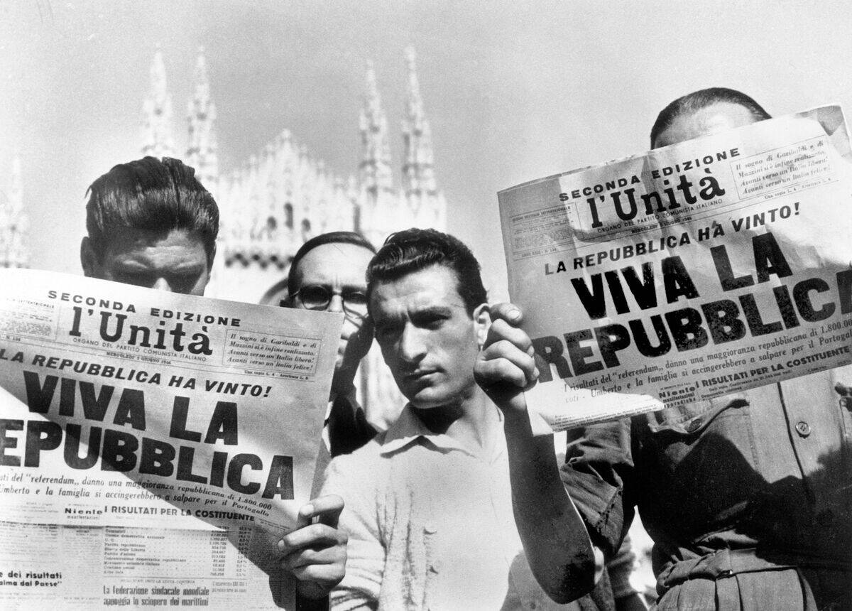 Proclamation Of The Italian Republic In 1946