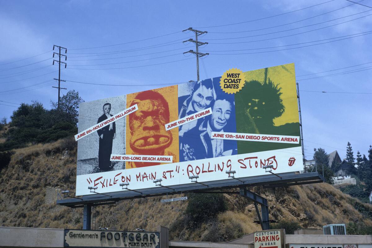 Rolling Stones Billboard on Sunset Strip