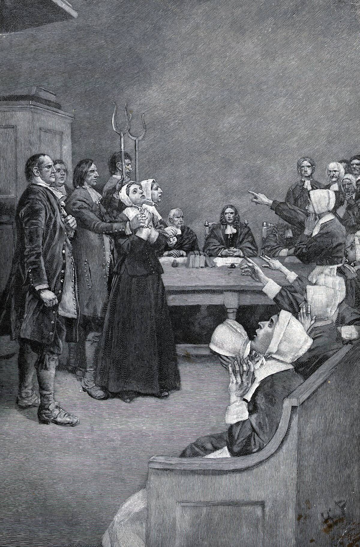 Salem Witch Trial Scene by Howard Pyle
