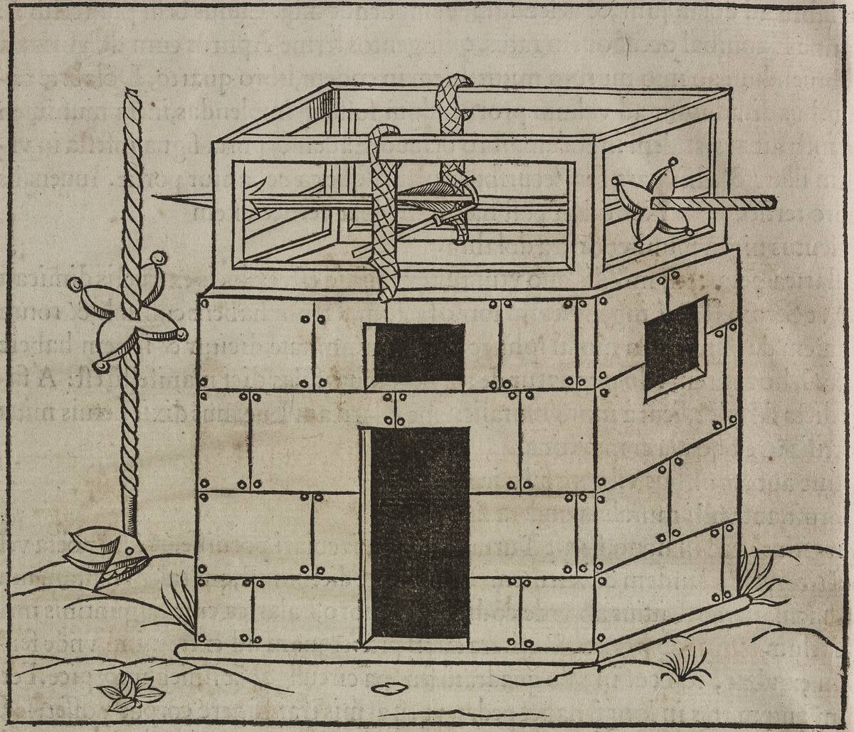 Springald, woodcut from De re militari