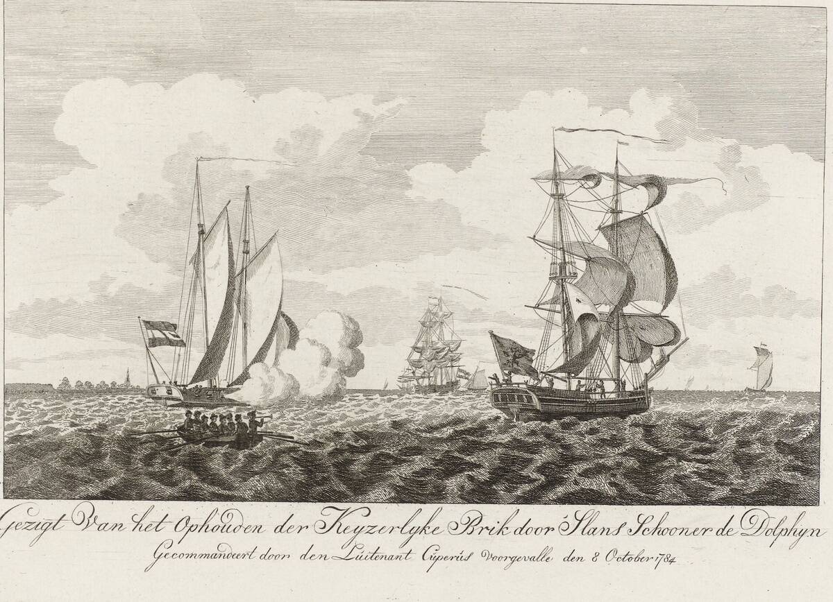 Stopping of the Imperial brig on the Scheldt