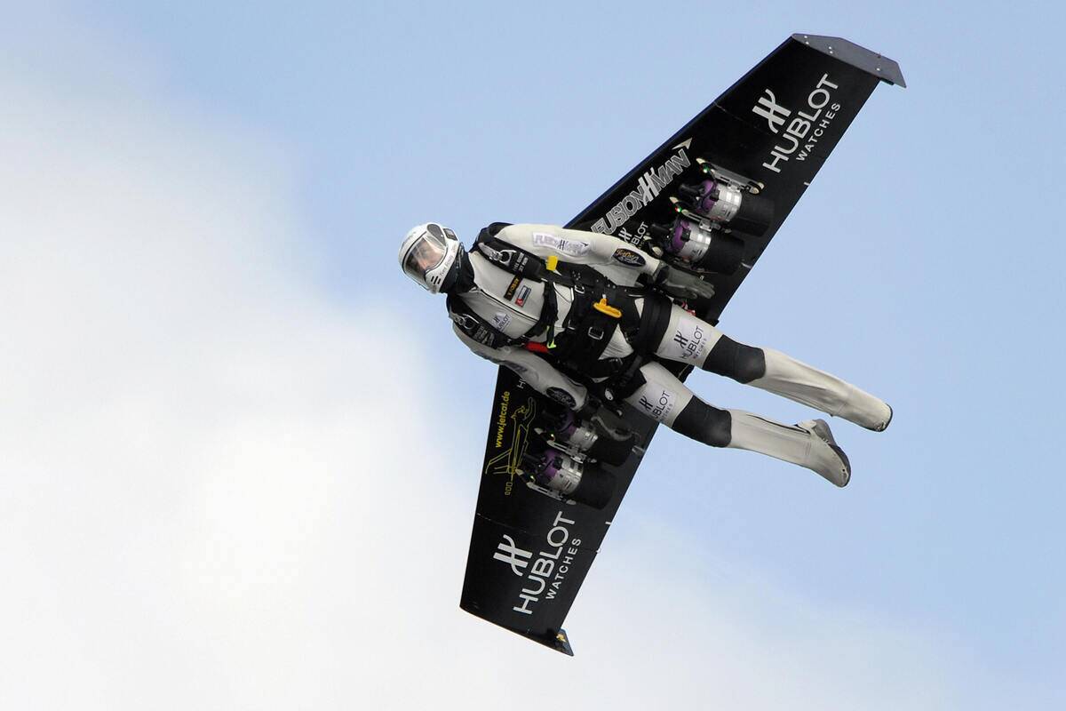 Swiss professional pilot Yves Rossy, the