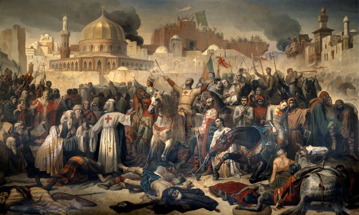 Taking of Jerusalem by the Crusaders by Emile Signol
