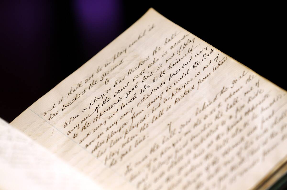 The British Library Exhibits the Football Association's Original 1863 Minute Book