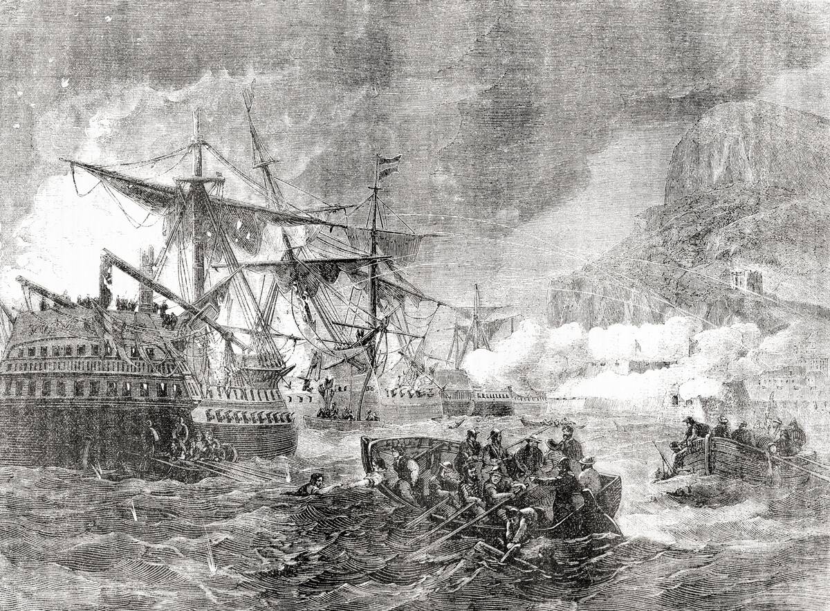 The capture of a Spanish ship